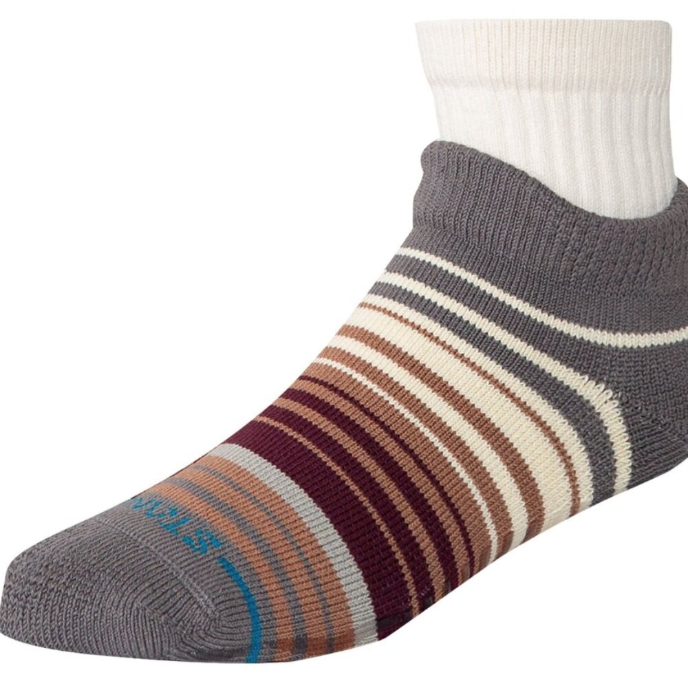 NWT Stance Combed Cotton Slipper Socks - Small - Quarter Height - Gripper Soles